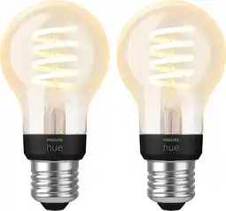 Coolblue Philips Hue Ampoule à Filament White Ambiance Standard E27 Lot de 2 aanbieding