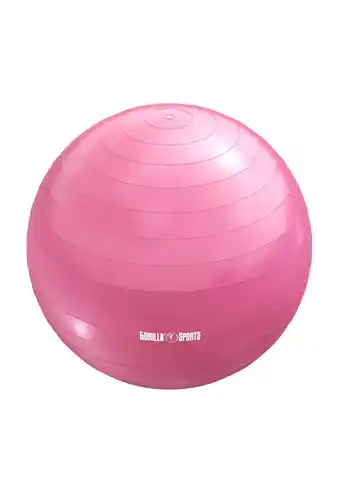 Decathlon Fitnessbal Ø 55 cm - incl. Pomp - Gym bal - Yoga - Belastbaar tot 500 kg - Roze aanbieding