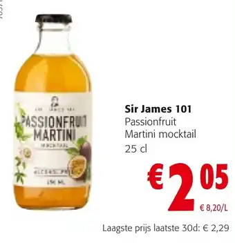 Colruyt Sir james 101 passionfruit martini mocktail aanbieding