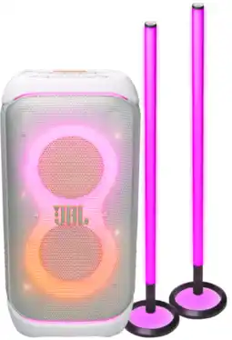 Coolblue JBL Partybox 320 Blanc + 2x JBL Partylight Stick aanbieding