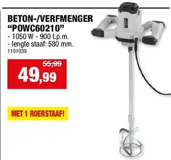 Hubo BETON-/VERFMENGER “POWC60210” aanbieding