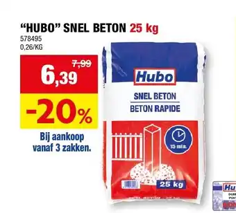 Hubo “HUBO” SNEL BETON 25 kg aanbieding