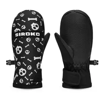 Decathlon Kinderen Wintersport snowboard- en skiwanten voor Spook SIROKO Zwart aanbieding