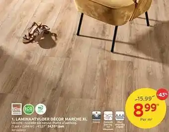 Brico Laminaatvloer décor marche xl aanbieding