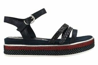 Berca Shoes Marco Tozzi Sandaal Op Plateau Dames Trend Plateauzool - Blauw aanbieding