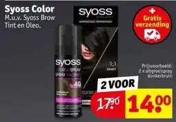 Kruidvat Syoss Color M.u.v. Syoss Brow Tint en Oleo. aanbieding