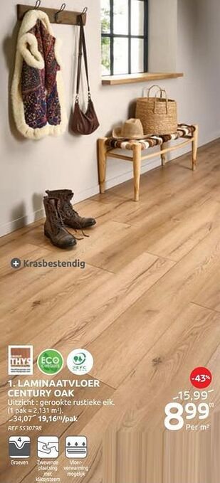 Brico Laminaatvloer century oak aanbieding