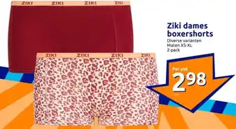 Action Ziki dames boxershorts aanbieding