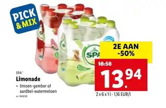 Lidl Spa Limonade aanbieding