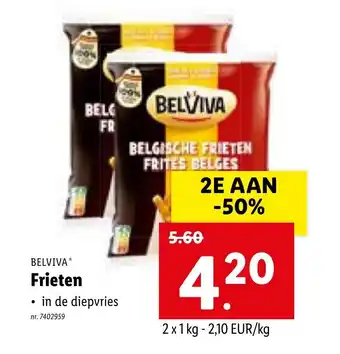 Lidl Belviva Frieten 2 x 1kg aanbieding