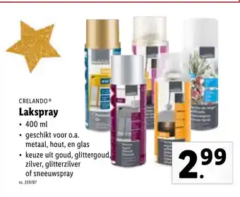 Lidl Crelando Lakspray 400ml aanbieding