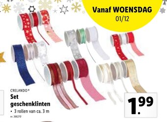 Lidl Crelando Set Geschenklinten aanbieding