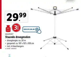 Lidl Aquapur Staande Droogmolen 20m aanbieding