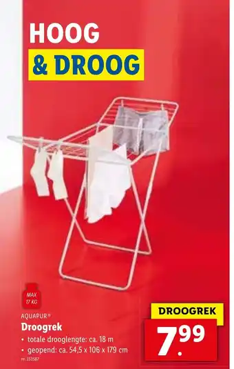 Lidl Aquapur Droogrek 18m aanbieding