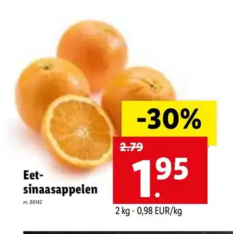 Lidl Eetsinaasappelen 2kg aanbieding
