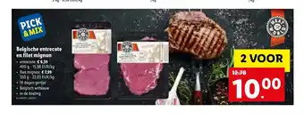 Belgische Entrecote En Filet Mignon 2 voor