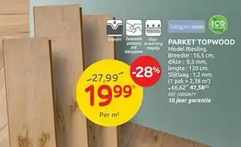 Brico Parket topwood aanbieding
