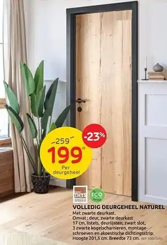 Brico Volledig deurgeheel naturel aanbieding