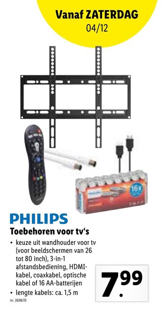 Lidl Philips Toebehoren Voor TV's aanbieding