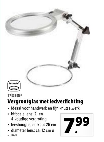 Lidl Bresser Vergrootglas Met Ledverlichting aanbieding