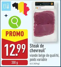ALDI Steak de chevreuil aanbieding