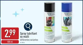 ALDI Spray lubrifiant ou multi aanbieding