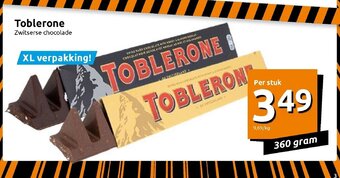 Action Toblerone 360 gram aanbieding