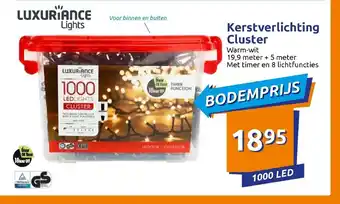 Action Kerstverlichting Cluster 1000 LED aanbieding