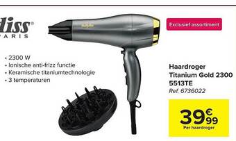 Carrefour Haardroger Titanium Gold 2300 aanbieding