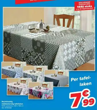 Carrefour Rechthoekig vlekbestendig tafellaken aanbieding
