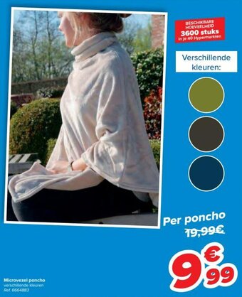 Carrefour Microvezel poncho aanbieding