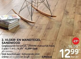 Brico Vloer- en wandtegel sandwood aanbieding
