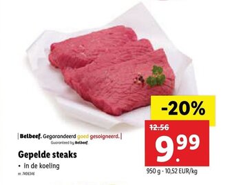 Lidl Gepelde steaks aanbieding