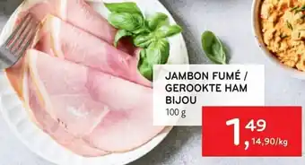 Alvo Jambon Fume/Gerookte Ham Bijou 100g aanbieding