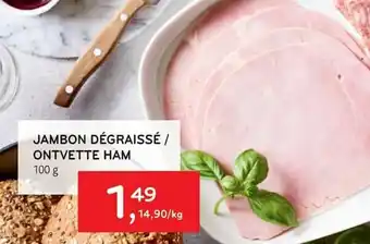 Alvo Jambon Degraisse/Ontvette Ham 100g aanbieding
