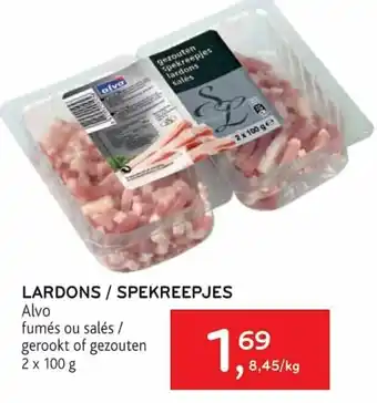 Alvo Lardons/Spekreepjes 2x100g aanbieding
