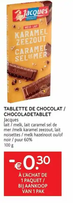 Tablette De Chocolat/Chocoladetablet 100g