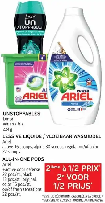 Alvo Unstoppables, Lessive Liquide/Vloebaar wasmiddel, All-in-One Pods aanbieding