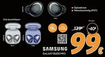 Krëfel Draadloze oortjes samsung galaxy buds pro silver aanbieding