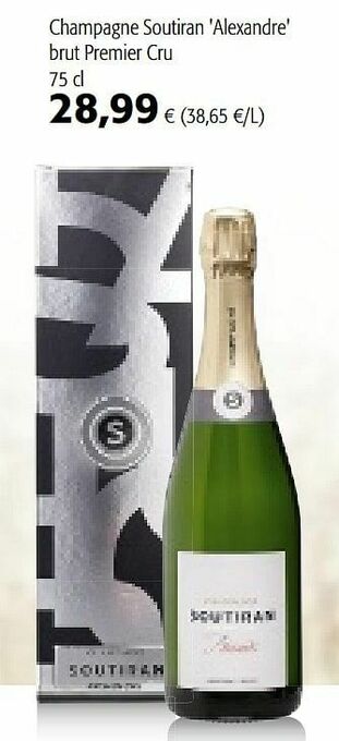 Colruyt Champagne soutiran alexandre brut premier cru aanbieding