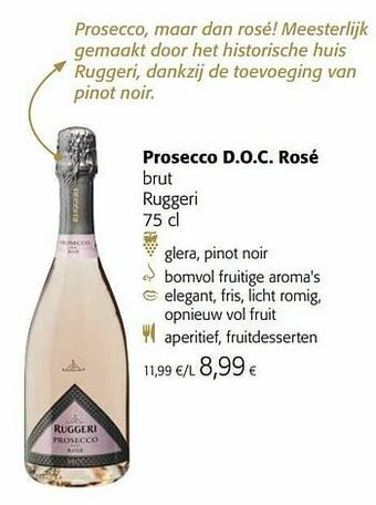 Colruyt Prosecco d.o.c. rosé brut ruggeri aanbieding