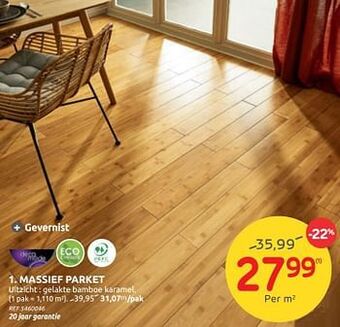 Brico Massief parket aanbieding