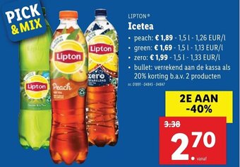 Lidl Lipton Icetea aanbieding
