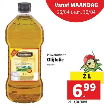 Lidl Primadonna Olijfolie 2L aanbieding