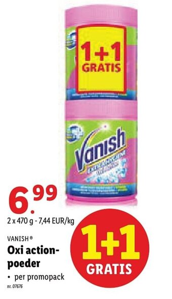 Lidl Vanish Oxi action-poeder aanbieding