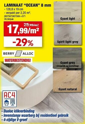 Hubo Laminaat ocean aanbieding