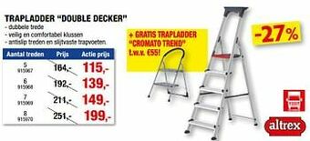 Trapladder double decker 5 treden