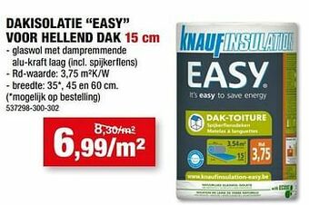 Hubo Dakisolatie easy voor hellend dak aanbieding
