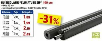 Hubo Buisisolatie climatube zip aanbieding