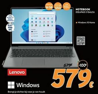 Krëfel Lenovo notebook ideapad 3 15alc6 aanbieding